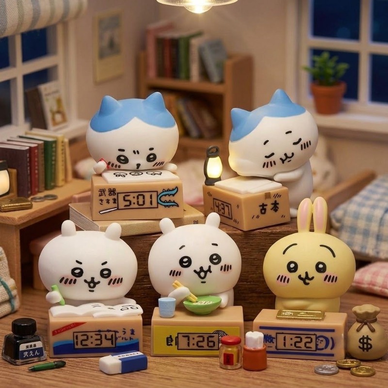 Car Accessories Etsy - Hachiware Usagi Cartoon Alarm Clock Figurine