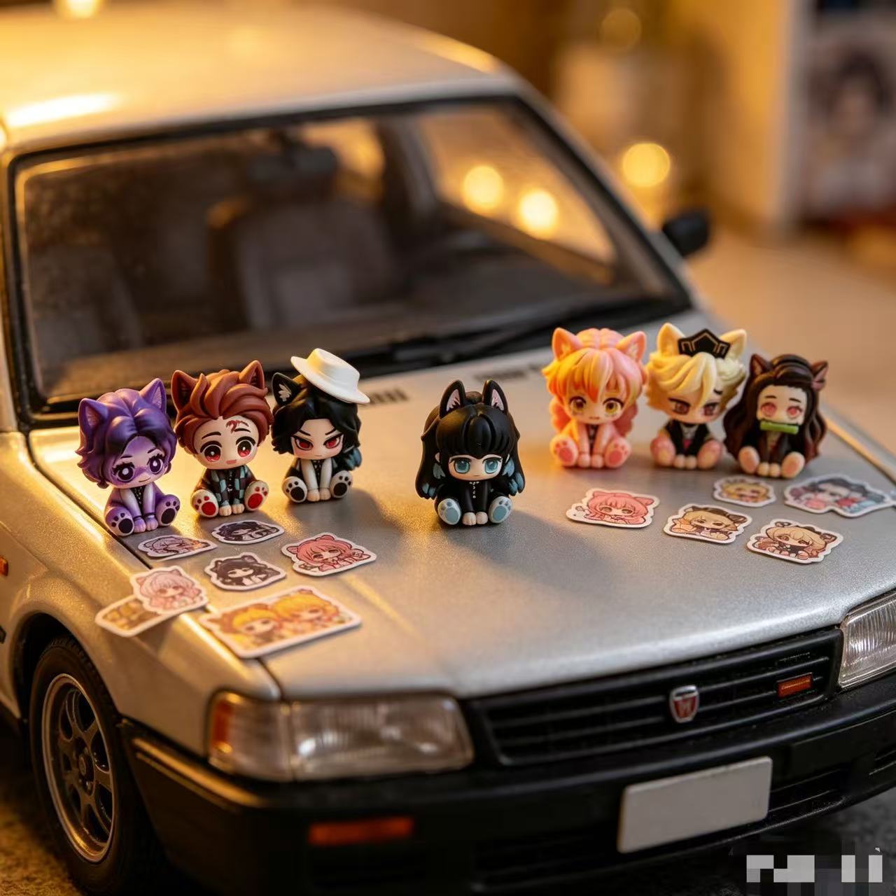 Demon Slayer Cute Chibi Figuri - Car Accessories Etsy recension och pris