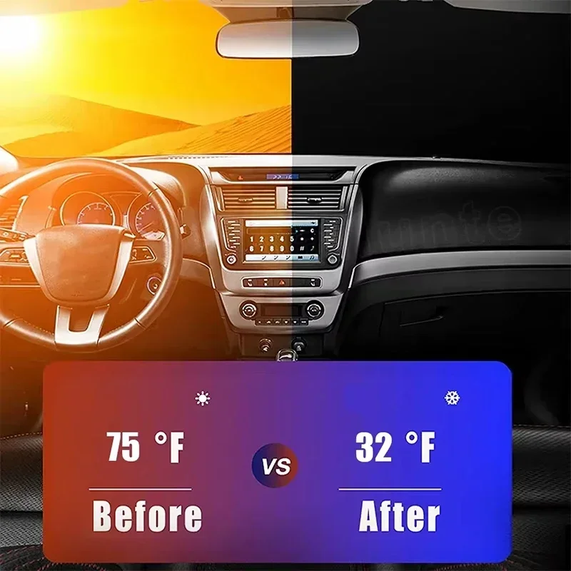 Car Front Window Sunshade UV P - Car Accessories Parts recension och pris